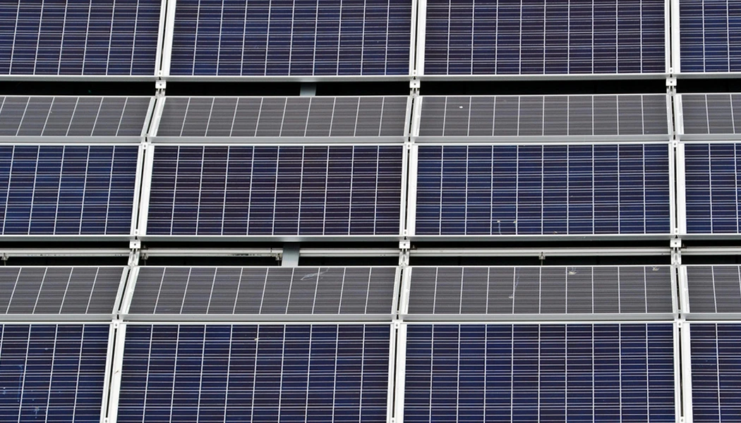 Nahaufnahme eines Solarpanels